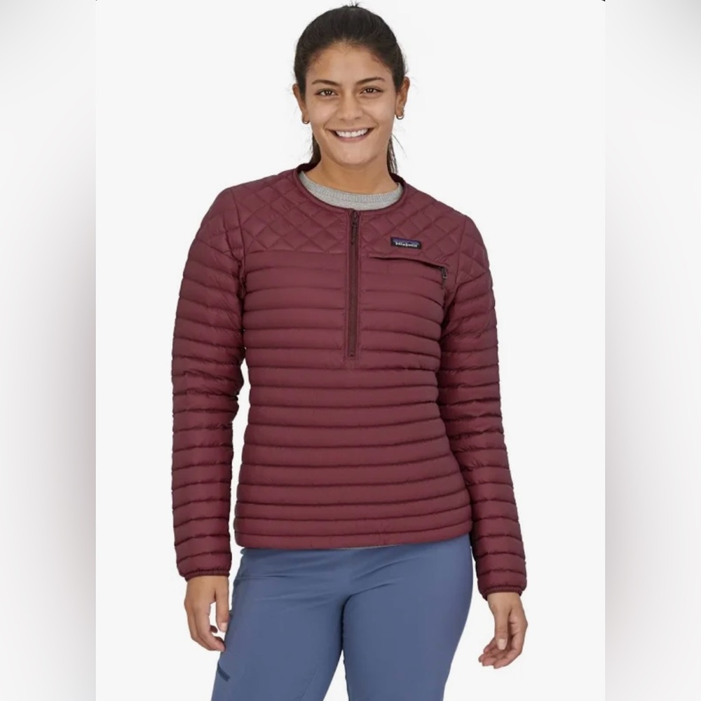 NWOT $249 Patagonia Women’s AlpLight Down Pullover, Dark Ruby - XS - Picture 5 of 7